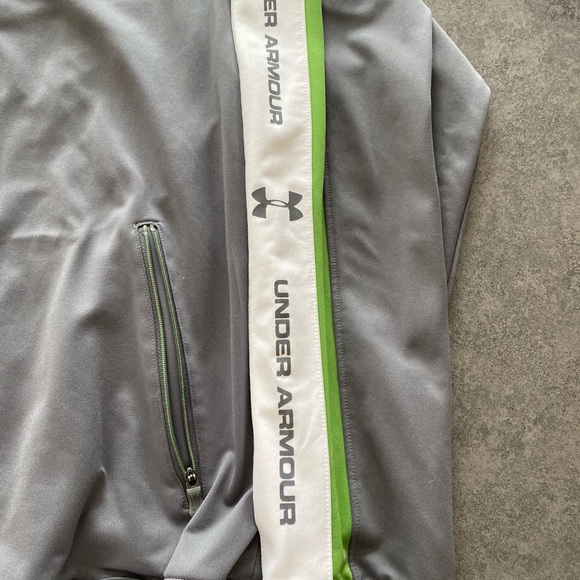 Under Armour full zip Medium MD loose jacket green gray - Picture 2 of 6